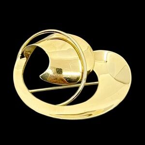 Navajo Thomas Tso 14k Gold Vermeil sterling silver brooch - GM115